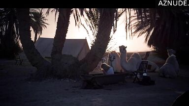She is wet in the desert