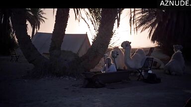 She is wet in the desert