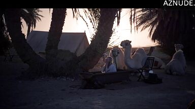 She is wet in the desert