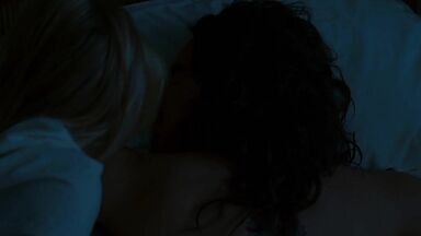 Double sex with a brunette and a blonde