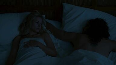 Double sex with a brunette and a blonde
