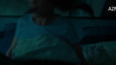 She wakes up sweaty and with hard nipples