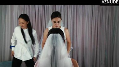 Wedding preparations in bed