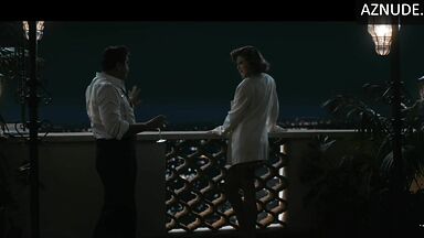 Hot dressed on the balcony