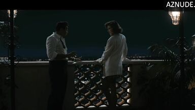 Hot dressed on the balcony