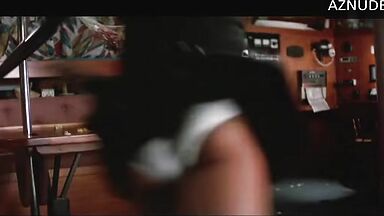 Her panties are visible during the fight