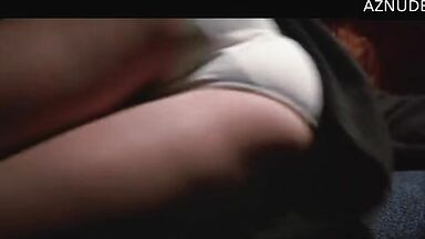 Her panties are visible during the fight