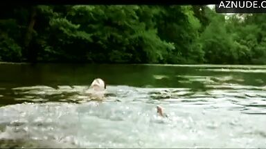 Nicole Kidman swims and jumps in the water