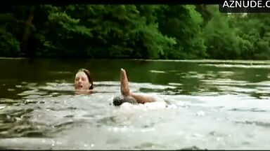 Nicole Kidman swims and jumps in the water
