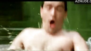 Nicole Kidman swims and jumps in the water