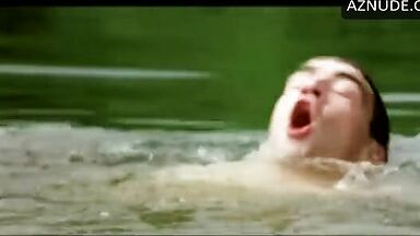Nicole Kidman swims and jumps in the water