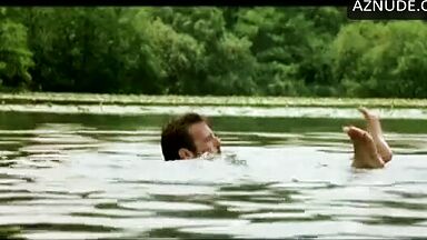 Nicole Kidman swims and jumps in the water