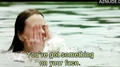 Nicole Kidman swims and jumps in the water