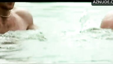 Nicole Kidman swims and jumps in the water