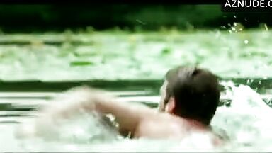 Nicole Kidman swims and jumps in the water