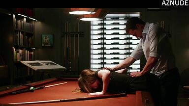 Dakota Johnson she gets fucked on the pool table