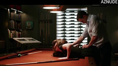 Dakota Johnson she gets fucked on the pool table