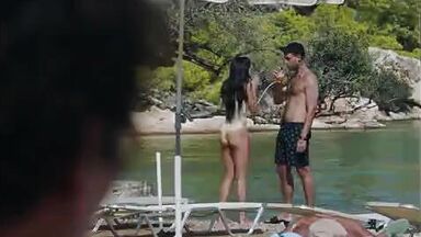 Dakota Johnson in a swimsuit in the movie Cha Cha Real Smooth