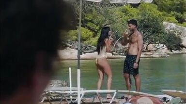 Dakota Johnson in a swimsuit in the movie Cha Cha Real Smooth