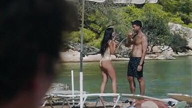 Dakota Johnson in a swimsuit in the movie Cha Cha Real Smooth