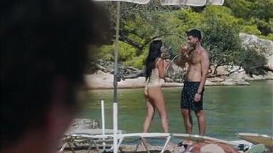 Dakota Johnson in a swimsuit in the movie Cha Cha Real Smooth