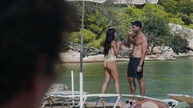 Dakota Johnson in a swimsuit in the movie Cha Cha Real Smooth
