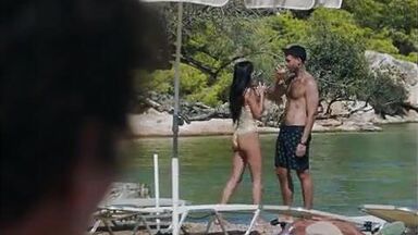 Dakota Johnson in a swimsuit in the movie Cha Cha Real Smooth