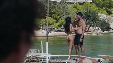 Dakota Johnson in a swimsuit in the movie Cha Cha Real Smooth