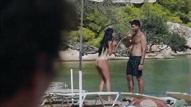 Dakota Johnson in a swimsuit in the movie Cha Cha Real Smooth