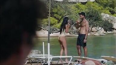 Dakota Johnson in a swimsuit in the movie Cha Cha Real Smooth