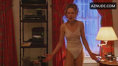 She is arguing in her underwear