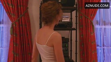 She is arguing in her underwear