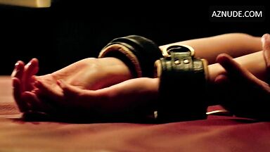Dakota Johnson blindfolded sex in bed