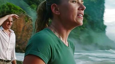 Scarlett Johansson wet kissing