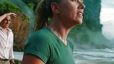 Scarlett Johansson wet kissing