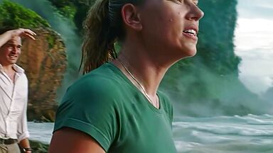 Scarlett Johansson wet kissing