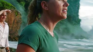 Scarlett Johansson wet kissing