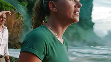 Scarlett Johansson wet kissing