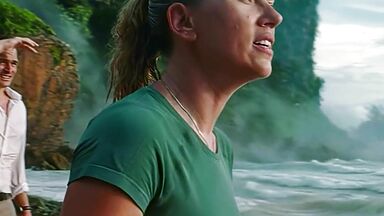 Scarlett Johansson wet kissing