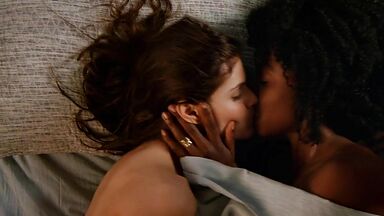 Hot interracial lesbian scene