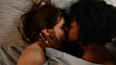Hot interracial lesbian scene