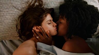 Hot interracial lesbian scene