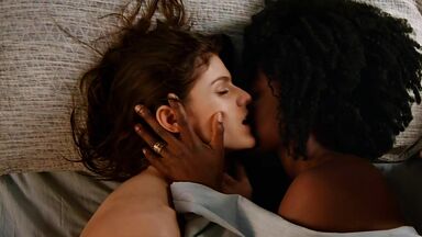 Hot interracial lesbian scene