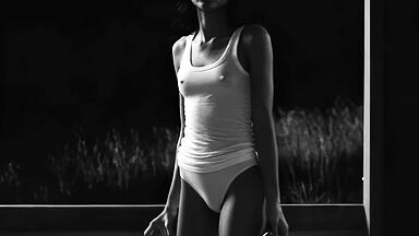 Zendaya in underwear in Malcolm & Marie