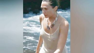 Looking at Olsen's nipples