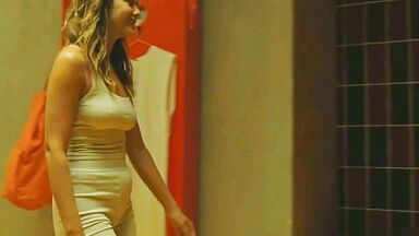 Looking at Olsen's nipples