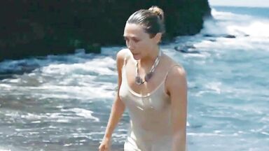 Looking at Olsen's nipples