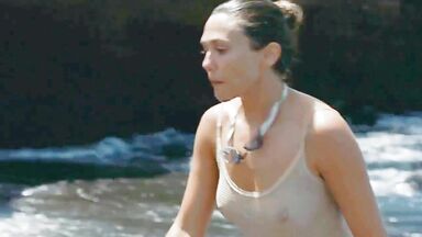 Looking at Olsen's nipples