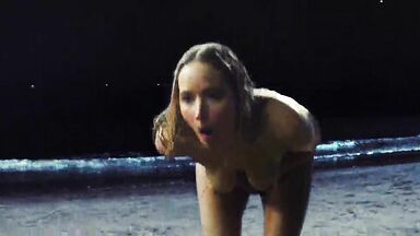 Playful in beach
