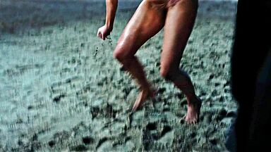 Naked on beach